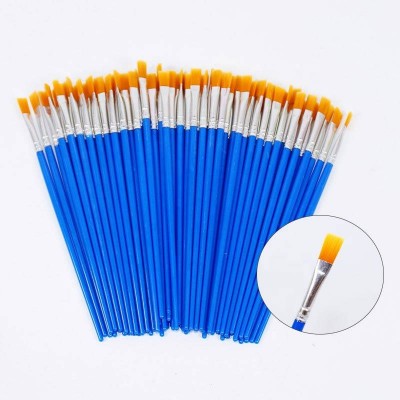 Round Pointed Tip Paintbrushes Nylon Hair Artist Acrylic Small Brush Bulk For Detail Painting Flat Paint Brushes